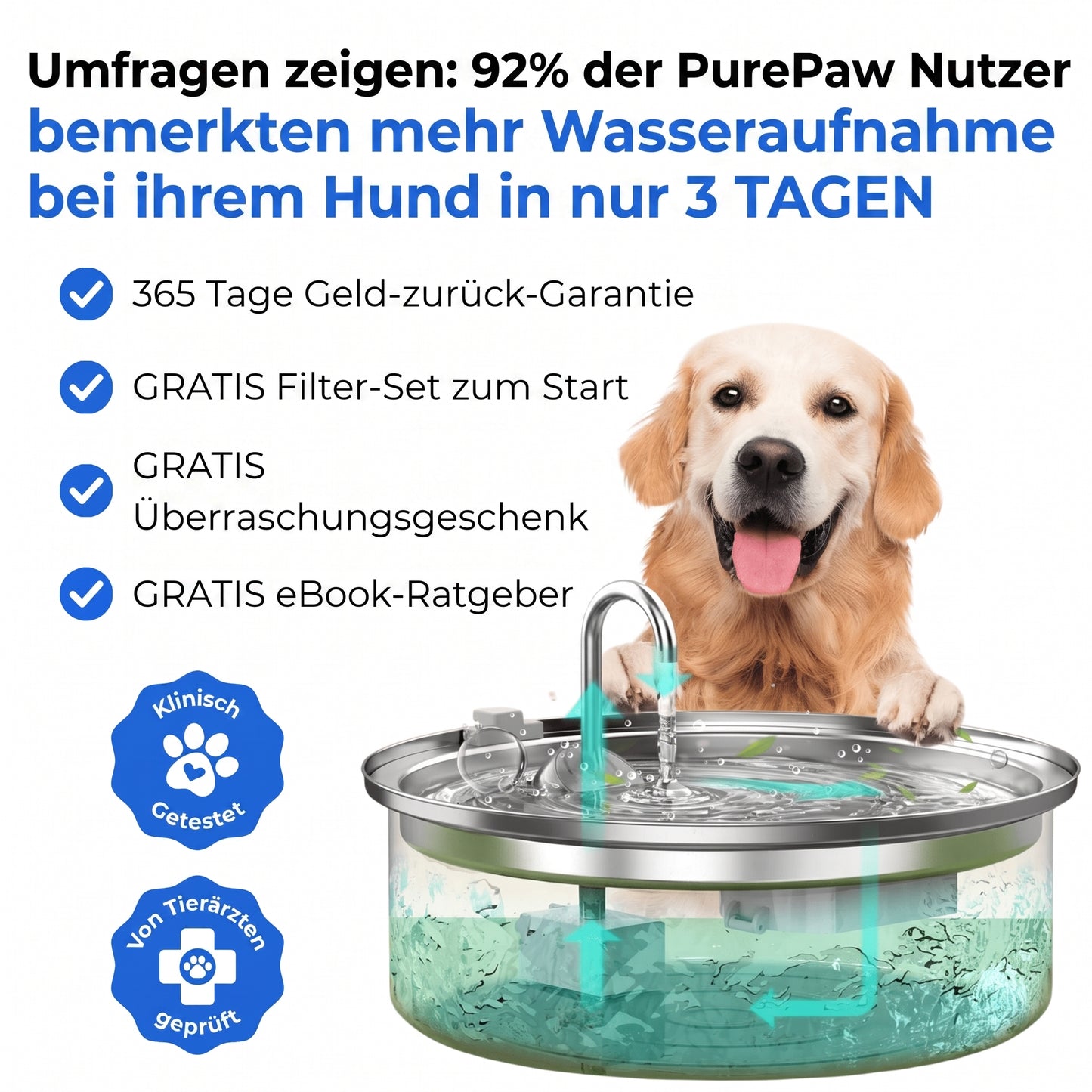 PurePaw™ Gesundheits- und Glücksbrunnen-Kit
